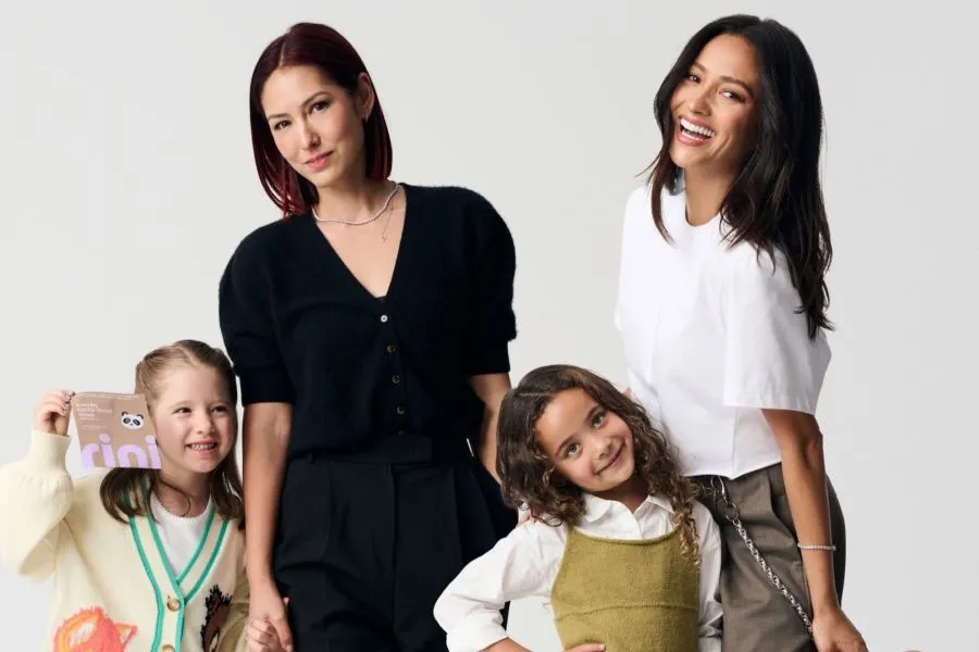 Two Rini founders with kids.